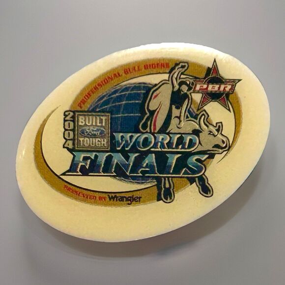 2004 PBR Professional Bull Riders World Finals, Ford Built Tough -Wrangler Pin - Picture 1 of 2